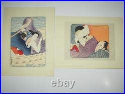 Woodblock Reprint ×30 Famous Beauties Shunga, Utamaro Hokusai Eisen Kuniyoshi