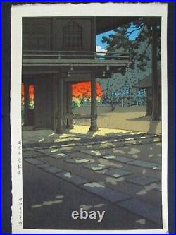 Woodblock print Kawase Hasui Nobitome Heirinji Temple 1952 Watanabe Print Late