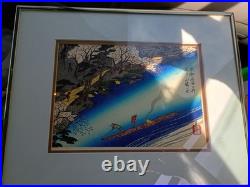 Xmas special $$ Hiroshiga one of a kind wood block collectors item