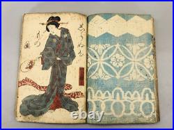 Y5463 WOODBLOCK PRINT Japanese style book Yoshiiku Japan Ukiyoe vintage antique