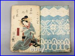 Y5463 WOODBLOCK PRINT Japanese style book Yoshiiku Japan Ukiyoe vintage antique