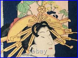 Y5509 WOODBLOCK PRINT Various set of 4 actor beauty Japan Ukiyoe antique art
