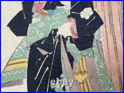 Y8594 WOODBLOCK PRINT Eisen beautiful woman single piece Japan Ukiyoe antique