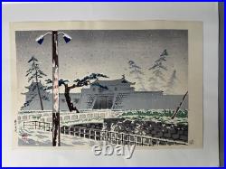 Y9005 WOODBLOCK PRINT Kyoto famous places single piece Japan Ukiyoe antique art