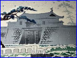 Y9005 WOODBLOCK PRINT Kyoto famous places single piece Japan Ukiyoe antique art