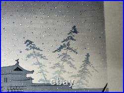 Y9005 WOODBLOCK PRINT Kyoto famous places single piece Japan Ukiyoe antique art