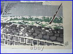 Y9005 WOODBLOCK PRINT Kyoto famous places single piece Japan Ukiyoe antique art