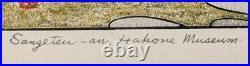 YOSHIDA Toshi Hakone Museum 1954 Hand Signed Japanese Woodblock Print