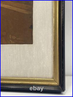 Yoshida Hiroshi Antique Japanese Woodblock Print Little Restaurant 1930s FRAMED