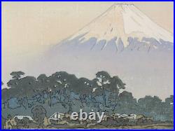 Yoshida Hiroshi Japanese Woodblock Print Mt. Fuji, Asahi Landscape Taisho