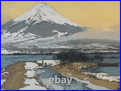 Yoshida Hiroshi Woodblock Print Fuji Scenic Views of Lake Kawaguchi Showa