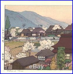 Yoshida Toshi #015108 Village of Plums Japanese Woodblock Print