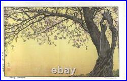 Yoshida Toshi Vintage Woodblock Print Cherry Blossoms