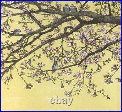 Yoshida Toshi Vintage Woodblock Print Cherry Blossoms