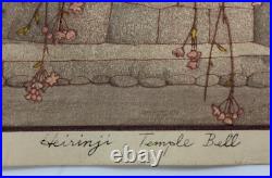 Yoshida Toshi Woodblock Print Heirinji Temple Bell 1951 Shin-hanga Ukiyo-e