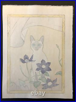 Yoshida Tsukasa, Artist signed, Japanese original handmade woodblock print