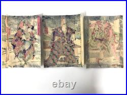 Yoshitaki Woodblock Print Triptych Honcho 24, Osaka Print Kamigata-e