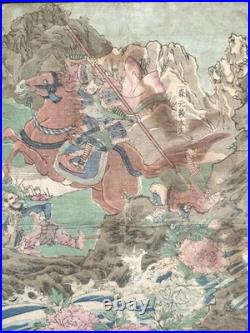 Yoshitoshi Tsukioka Japanese Woodblock Print Meiji Toyotomi War Triptych