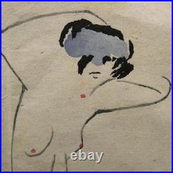 Yumeji Takehisa Woodblock Print Nude Taisho Roman Yumeji-style Beauty